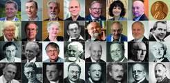Eine Collage der 31 Nobelpreisträger und -trägerinnen der Max-Planck-Gesellschaft